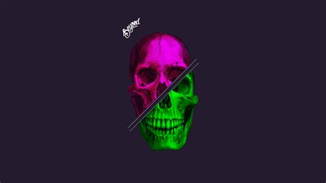 Skrillex, glitch art, rgb, multi colored. skull, Beyond, Digital art, RGB, Minimalism Wallpapers HD ...