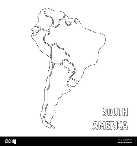 Dibujos De Mapa America Latina Para Colorear Vsun