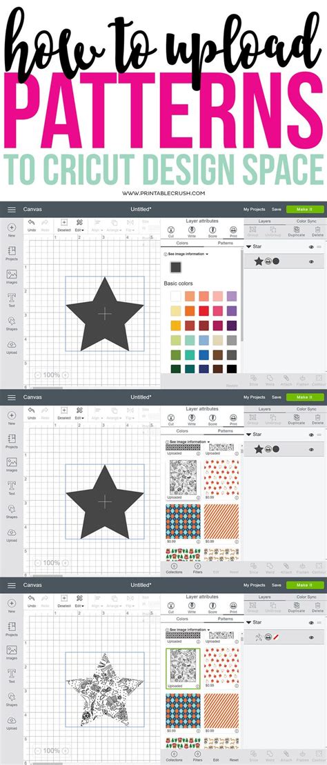 How To Upload Patterns To Cricut Design Space Cricut Craft Room Diy