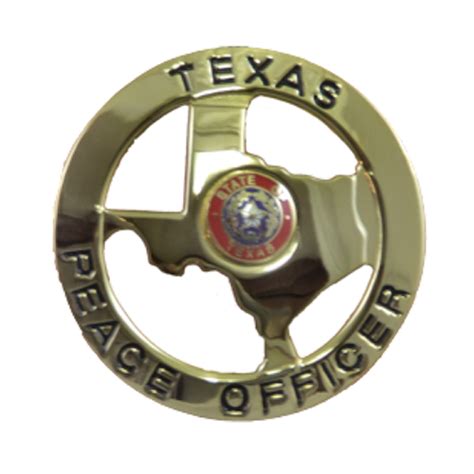 Premier 2004 Texas State Peace Officer Badge Gold