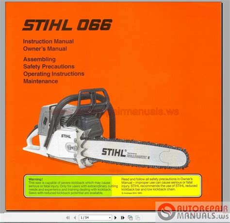 Stihl Chainsaws Guidelines Repair And Maintenance Spare Parts Catalogs