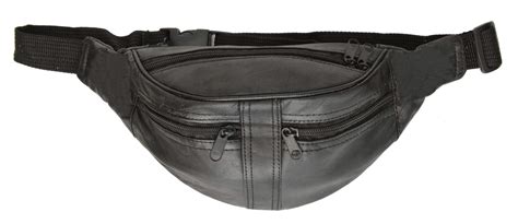 Genuine Leather Slim Waist Pouch Fanny Pack Unisex Design 001 C