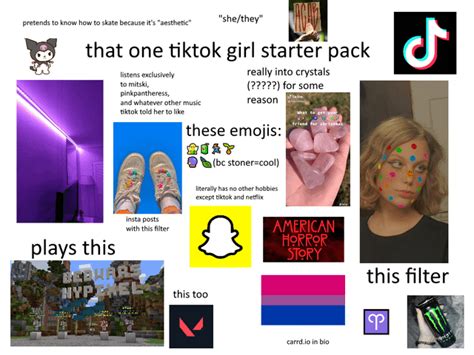 That One Tiktok Girl Starter Pack Rstarterpacks