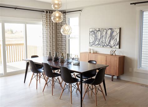 If you want to experiment with gray, consider a shade that leans blue or green for a little more vibrancy. Get the Look: Mid Century Modern Dining Room • The Village ...