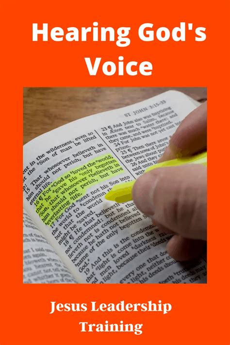 Hearing Gods Voice Jesus Leadership Training