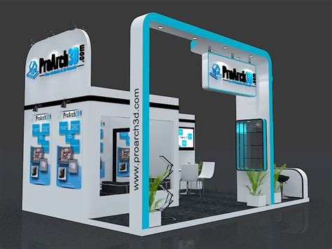Exhibition Stall 3d Model Free 6x4 3 Sides Open