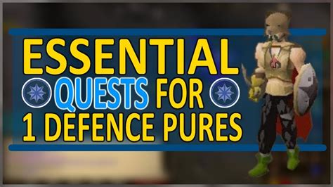 Osrs Essential Quests For 1 Defence Pures Youtube