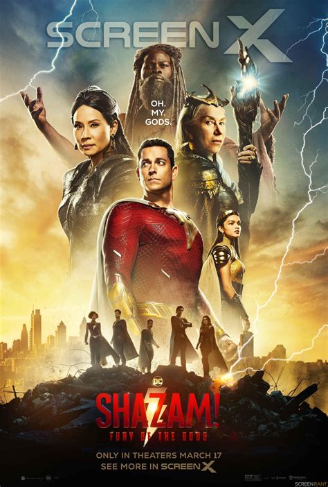 Shazam Fury Of The Gods Gets New Electrified Screenx Poster
