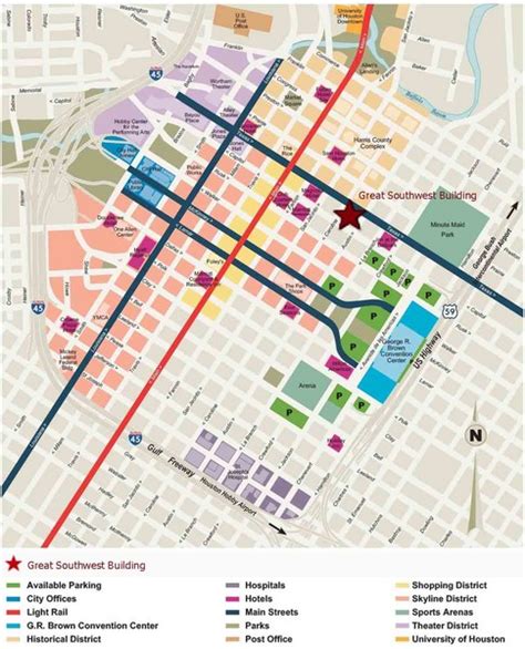 Downtown Houston Map Of Streets