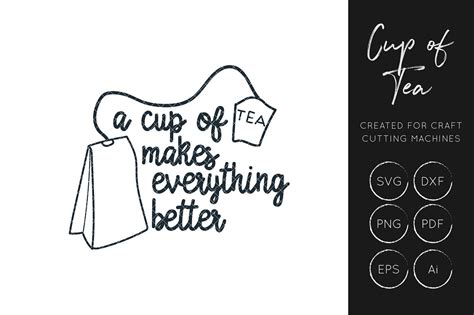 Cup of Tea SVG, Tea Quote Cut File (Graphic) by illuztrate · Creative