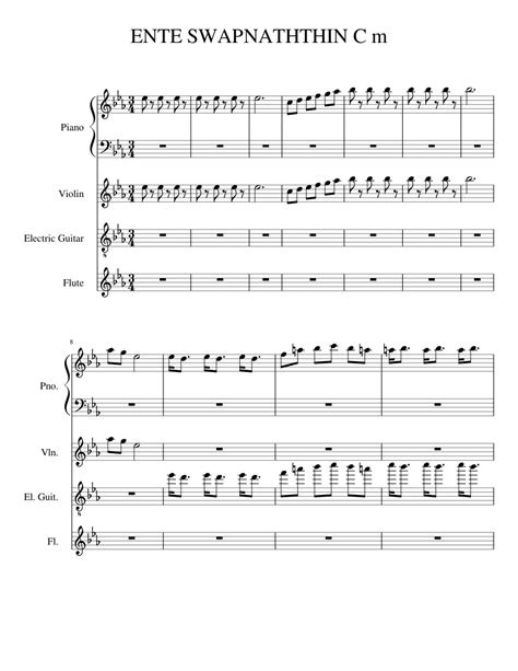 Text of malayalam song piano note. malayalam film song sheet music for Piano, Violin, Flute, Guitar download free in PDF or MIDI