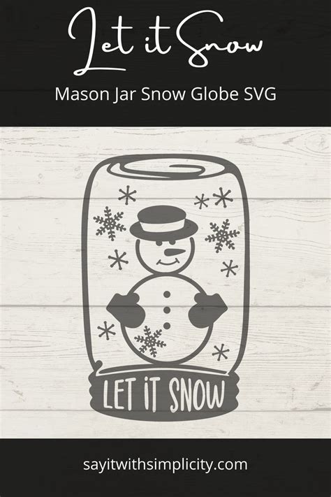 Snowman Mason Jar Snow Globe Graphic By Sayitwithsimplicity · Creative