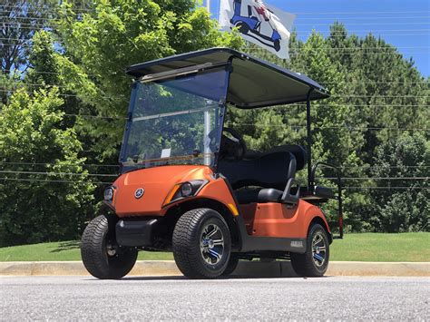 Yamaha Quietech Efi Golf Cart Atomic Flame Red In 2020 Golf Carts