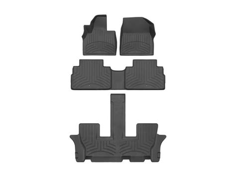 Dsi Automotive 3d Floormats Complete Set 1st 2nd And 3rd Row Black