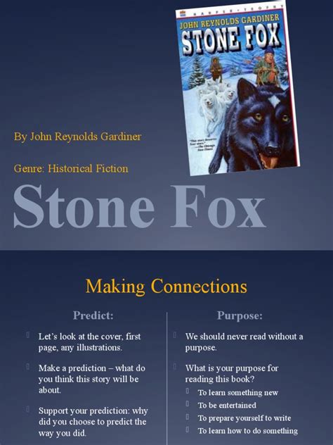 Stone Fox By John Reynolds Gardiner Genre Historical Fiction Pdf