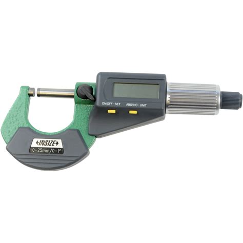 Insize Digital Outside Micrometer 0 25 Mm 0 1 Range Series 3109 25a