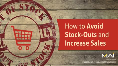 How To Avoid Stock Outs And Increase Sales
