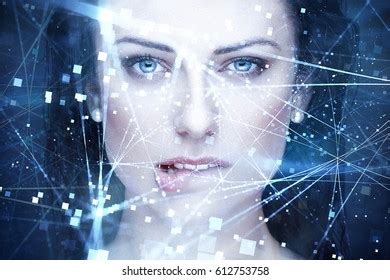 Inteligencia Artificial Femenina Sexy Con Conexiones Foto De Stock Shutterstock