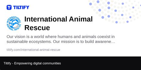 Tiltify International Animal Rescue