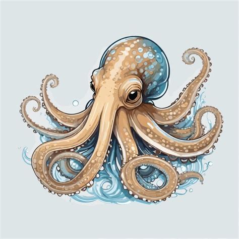 Premium Vector Octopus Drawing Vector