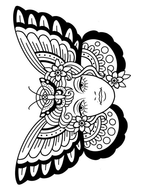 Colouring Page Butterfly Tattoo Coloringpageca