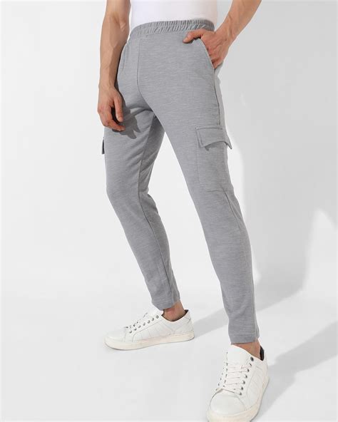Buy Mens Grey Track Pants For Men Grey Online At Bewakoof