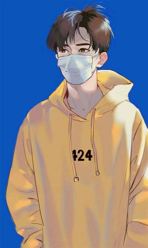 Cool Hoodie Mask Anime Boy Wallpaper Anime Boy With Mask Drawing