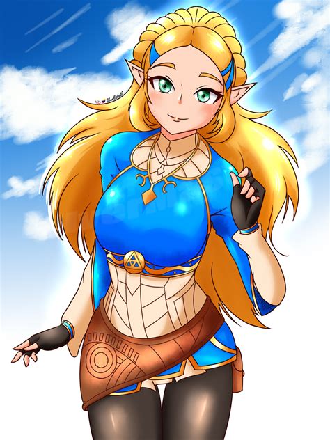 artstation princess zelda breath of the wild fanart