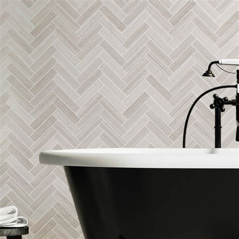 Grey Wood Herringbone Mosaic Tile 205x205 Sheet