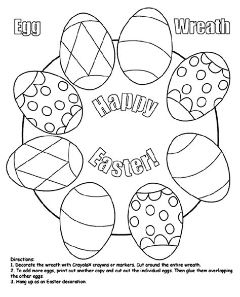 Easter egg coloring is a fun tradition for both kids and adults. Easter Egg Wreath | crayola.ca