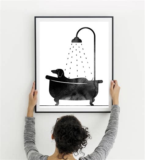 Gold bath acronym bathroom wall plaque art. Dachshund Dog Print Dachshund Bathing Bath Decor Wiener | Etsy in 2020 | Handmade etsy gifts ...