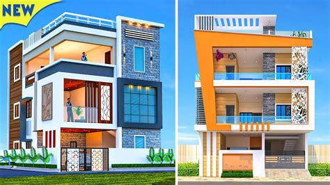 Beautiful Floor House Front Elevation Designs For Small House Double Floor Front