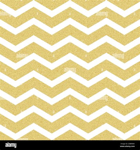 Gold Glittering Chevron Wave Seamless Pattern Classic Zigzag Template