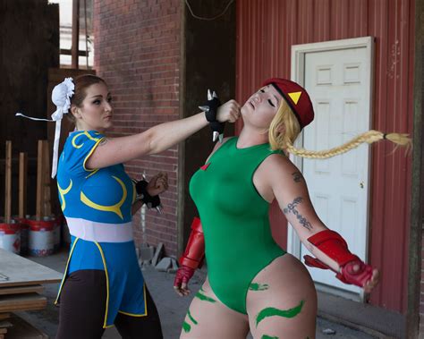 Streetfighter Cosplay Cammy By Baroness Von T Cosplay Chun Li By Kacey Lane Cosplay Photo By