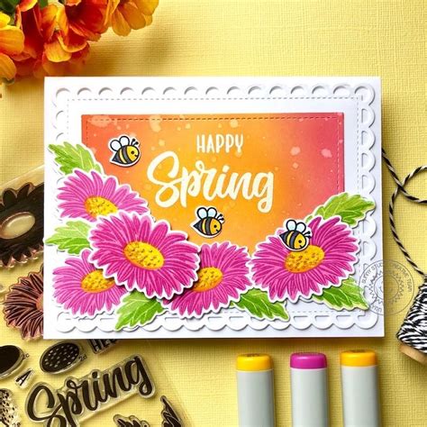 Sunny Studio Cheerful Daisies Cards With Lynn And Ashley