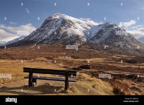 Viewpoint Of Buachaille Etive Mor Glencoe Scottish Highlands Stock