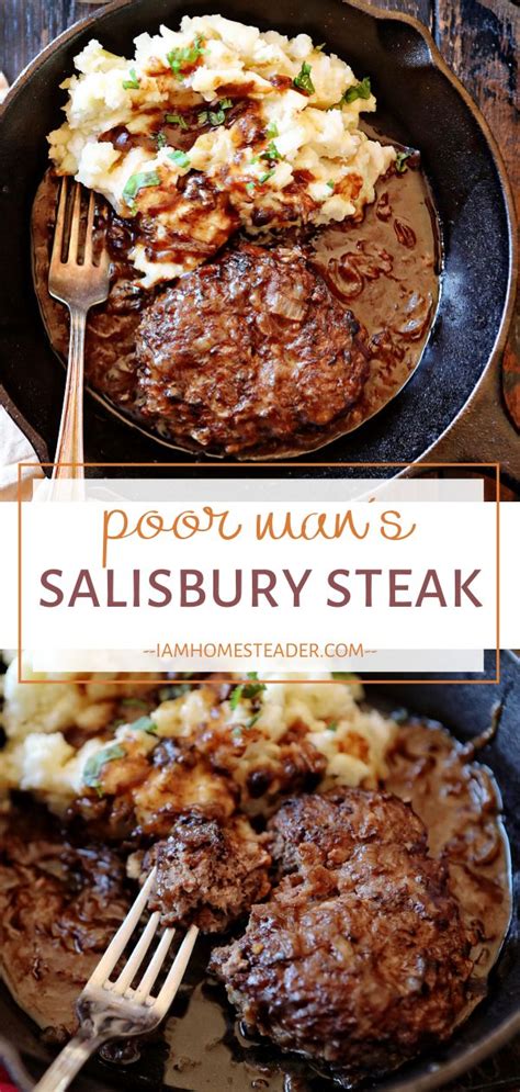 Apr 23, 2020 · and that's where salisbury steak comes into play. Poor Man's Salisbury Steak | Recipe | Beefaroni recipe ...
