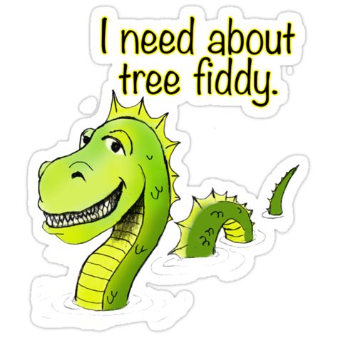 Loch Ness Monster Tree Fiddy Stickers By Btphoto Redbubble