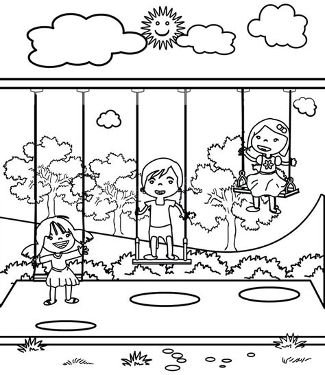 Playground Coloring Pages At Free Printable
