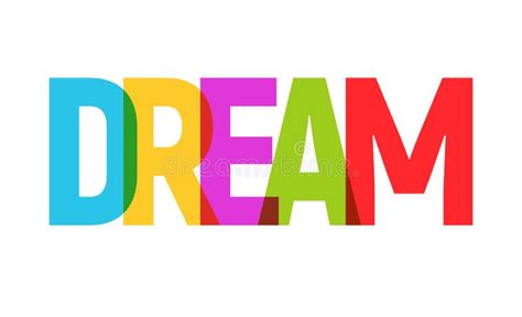 Dream Word Graphic Banner Illustration Dream Big Inspirational