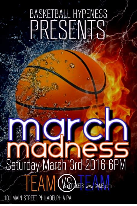 printable march madness poster template design click to customize banner template flyer