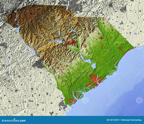 South Carolina Topographic Map Map Of Florida