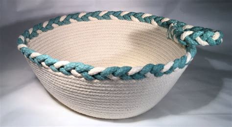 Rope Basketbowl With Braid Hand Dyed By Jujubughandmade On Etsy