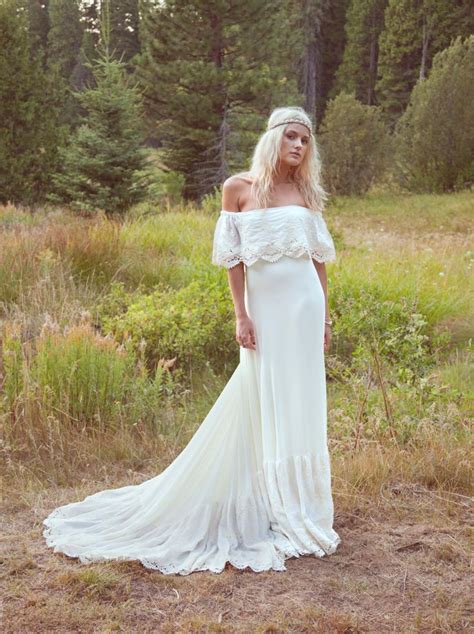 The dress was beautiful but it was pure bright white. Bohemian Wedding Dress, Cream Bridal Gown, Off The ...