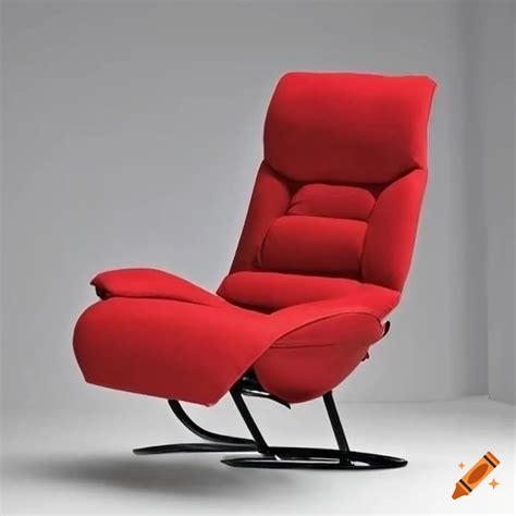 Red Minimalist Recliner Chair