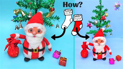 Diy How To Make Santa Claus With Old Socks Easy Christmas Craft 2020
