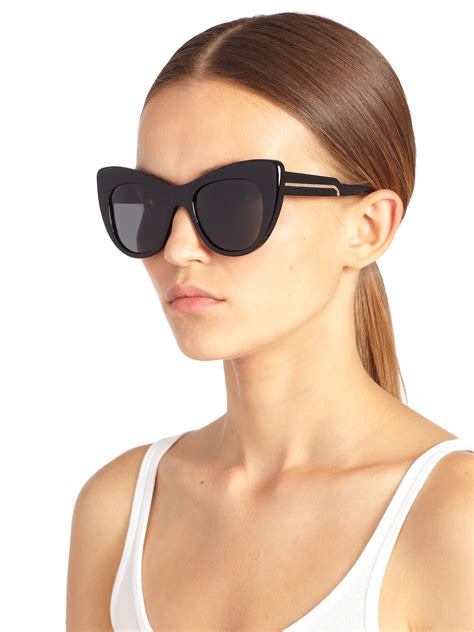 Stella Mccartney Oversized 54mm Catseye Sunglasses In Black Lyst