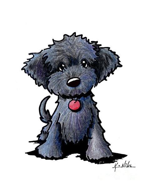 Black Doodle Puppy By Kim Niles Puppy Art Dog Art Poodle Drawing