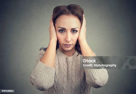 Woman Unwilling To Listen Stock Photo Download Image Now Noise