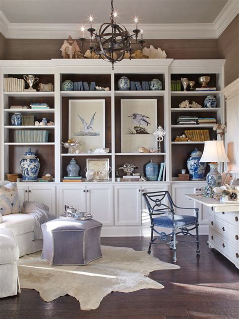 White Built In Bookcases Houzz